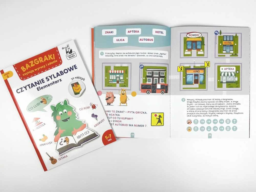 KNYGA Kapitan Nauka Scribblers read words and sentences. Primer 5-7 syllable reading KS0879