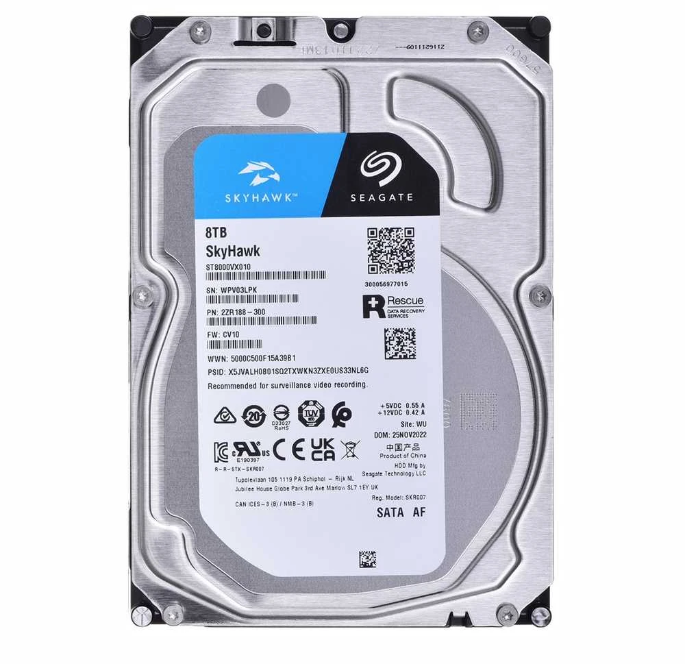 Kietasis diskas - Seagate SkyHawk ST8000VX010 8TB 256MB 3.5" SATA III