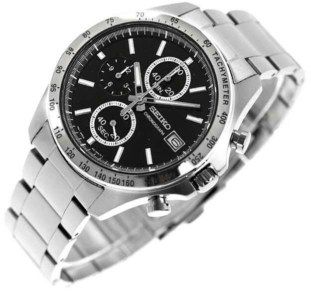 Laikrodis MEN'S WATCH SEIKO CHRONOGRAPH CASUAL QUARTZ SBTR005 + BOX