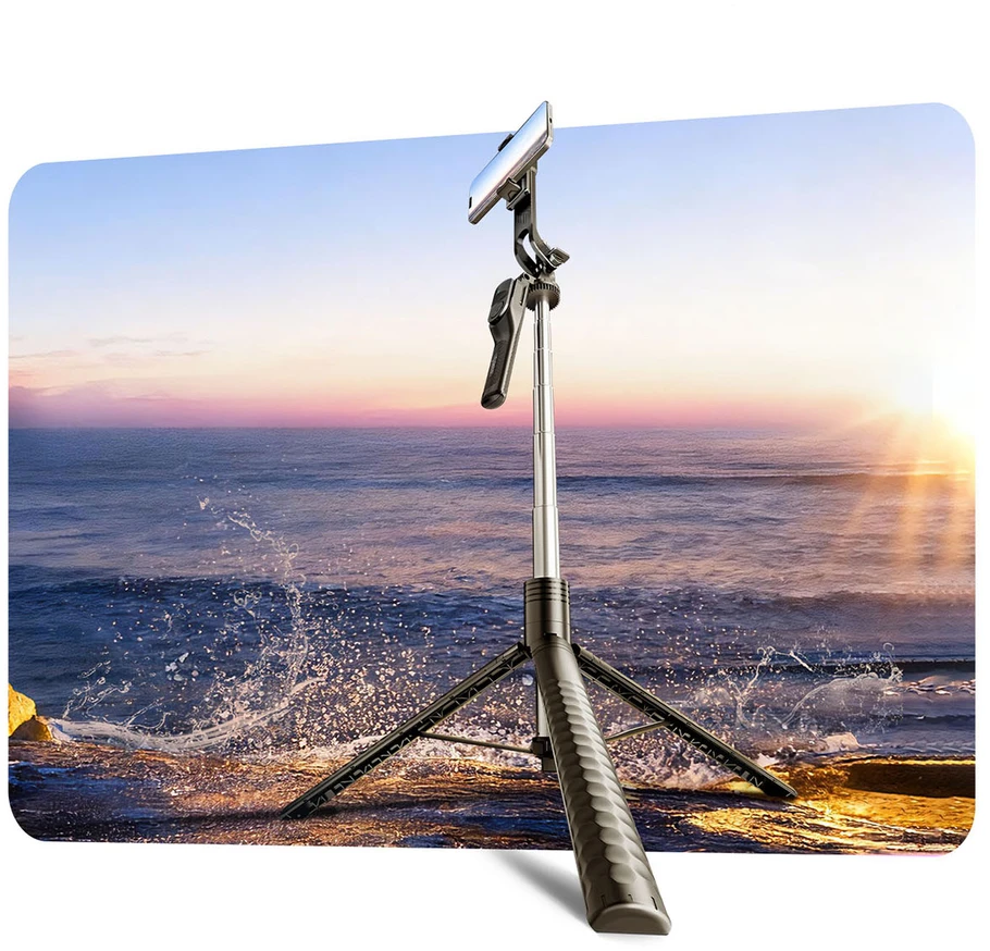 Asmenukių lazda Orico SPM190 trikojis telefono kamerai, 1/4 colio, su 360 laipsnių sukimu, Bluetooth 5.2 - juodas