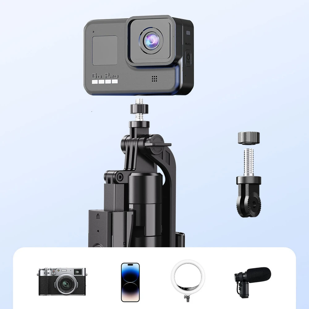 Asmenukių lazda Orico SPN185 1/4 colio trikojis telefono kamerai su 360 laipsnių sukimu, Bluetooth 5.2 - juodas