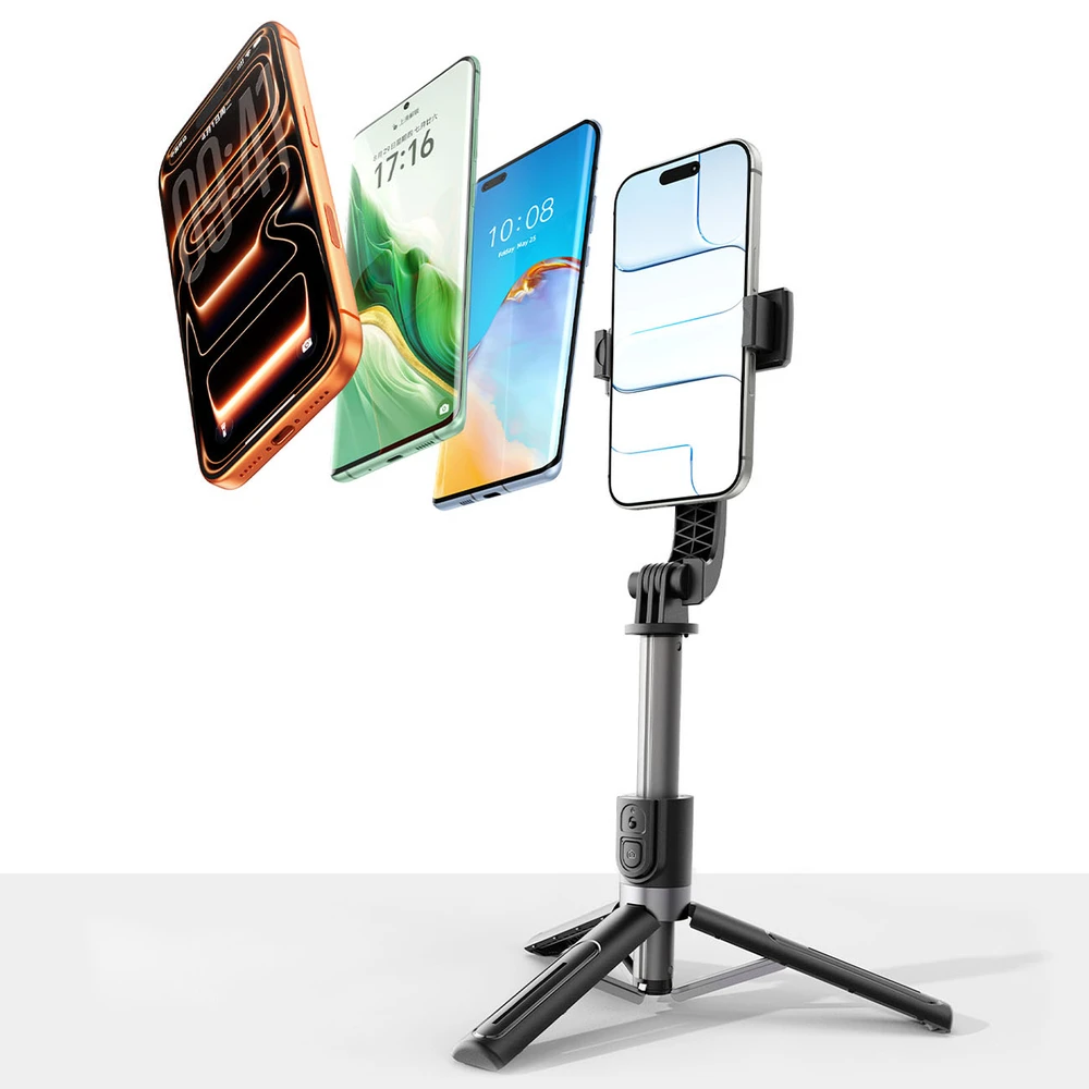 Asmenukių lazda Orico SPV90 aliumininis mini trikojis su „Bluetooth“ 360 laipsnių sukimu - juodas