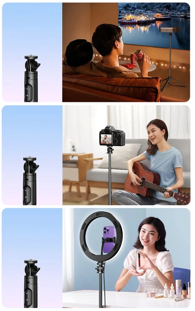 Selfie stick trikojis su Bluetooth nuotolinio valdymo pulteliu UGREEN 15062