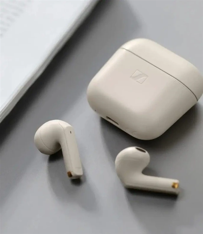 Belaidės ausinės Sennheiser Accentum Open, kreminė