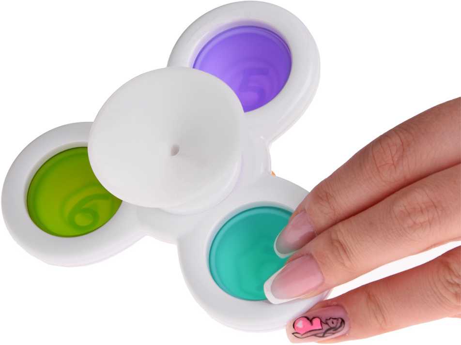 Jokomisiada sensorinis vonios žaislas „Fidget Spinner“ su siurbtuku, 3 vnt., ZA5340