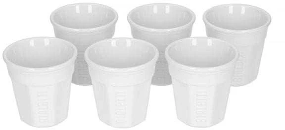 Kavos Puodelių Rinkinys - Bialetti Bicchierini 6x 60 Ml Balti