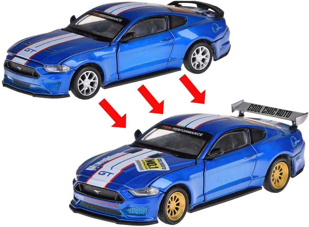 Jokomisiada Metalinių automobilių rinkinys TUNING licencijuotas Ford Mustang GT 1:42 ZA5057