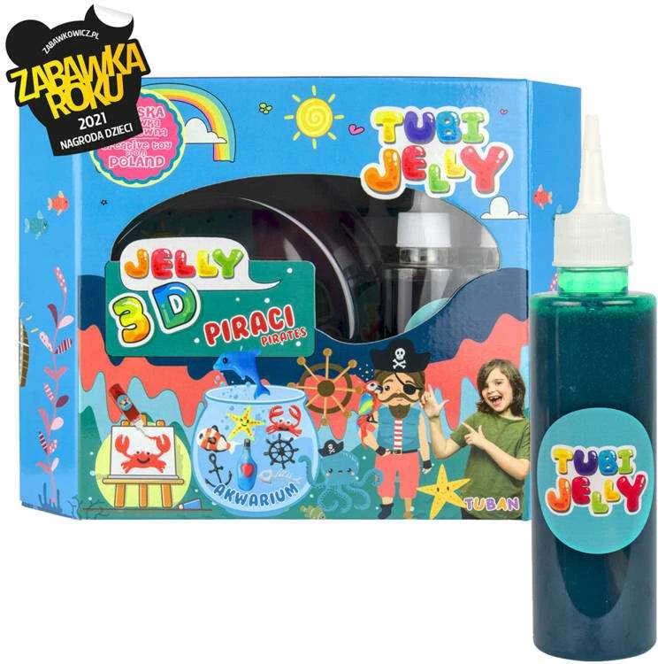 Tuban 8 spalvų Tubi Jelly rinkinys su nedideliu akvariumu - Piratai