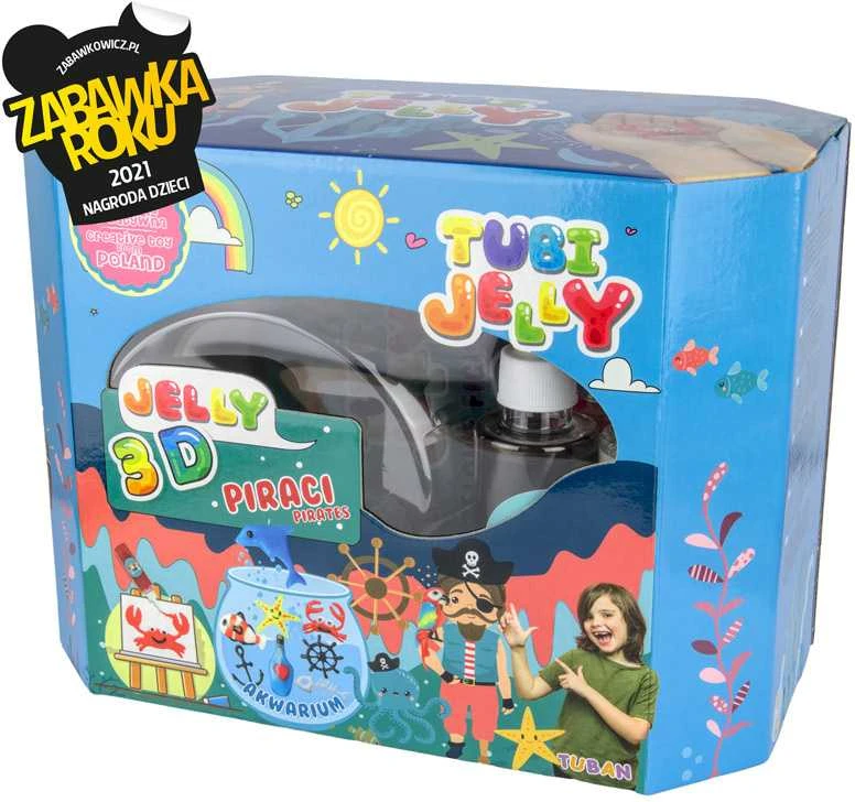 Tuban 8 spalvų Tubi Jelly rinkinys su nedideliu akvariumu - Piratai