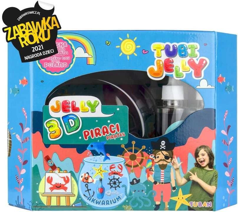Tuban 8 spalvų Tubi Jelly rinkinys su nedideliu akvariumu - Piratai