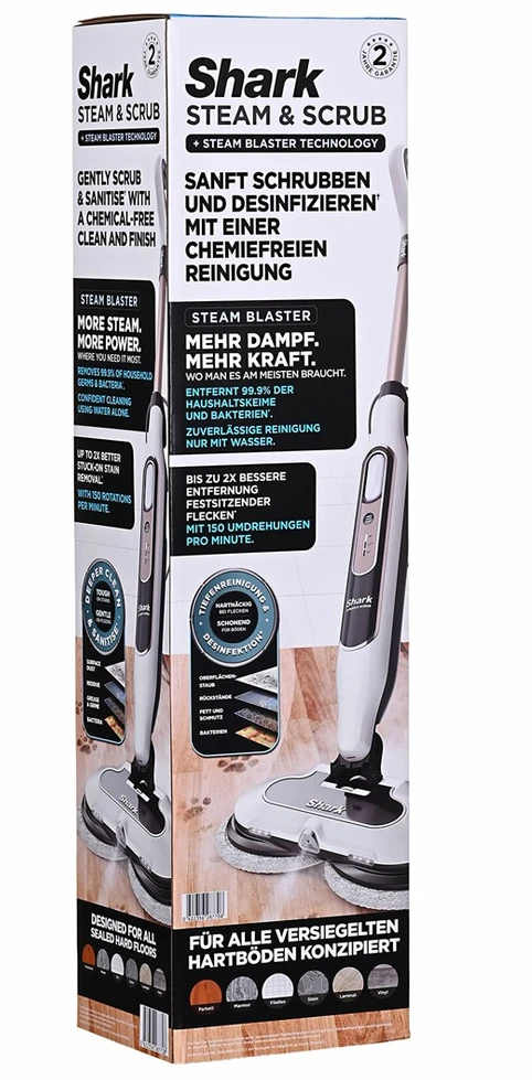 Sharkclean S8201EU stick vacuum/electric broom AC Wet 1120 W Juodas, Pilkas, Baltas