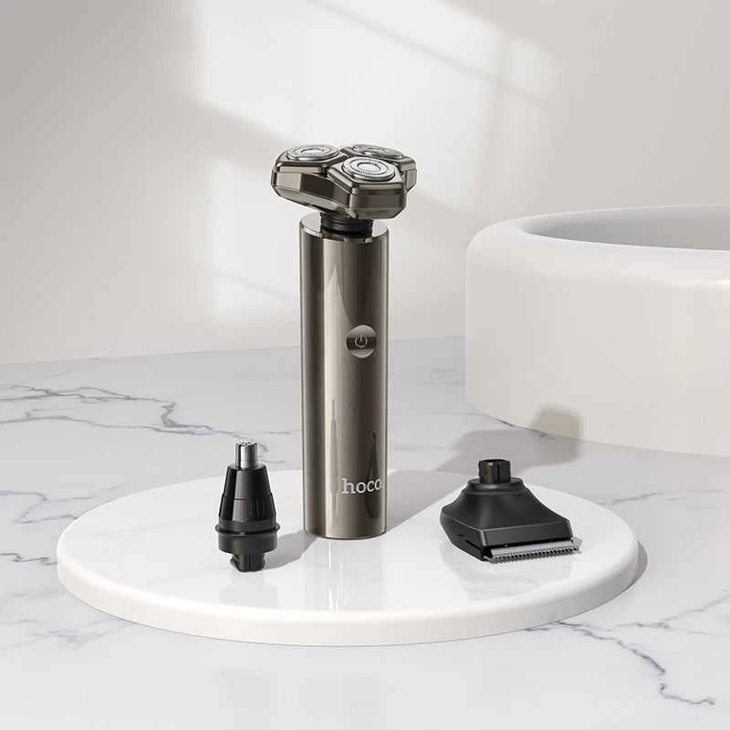 Shaving set 3in1 Hoco HP36 metal pilka