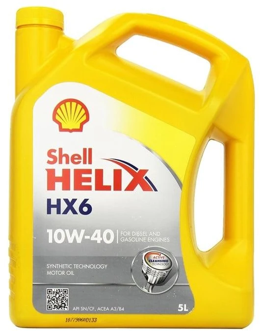 Automobilio variklio tepalas Shell Helix HX6, 10W-40, 5 l
