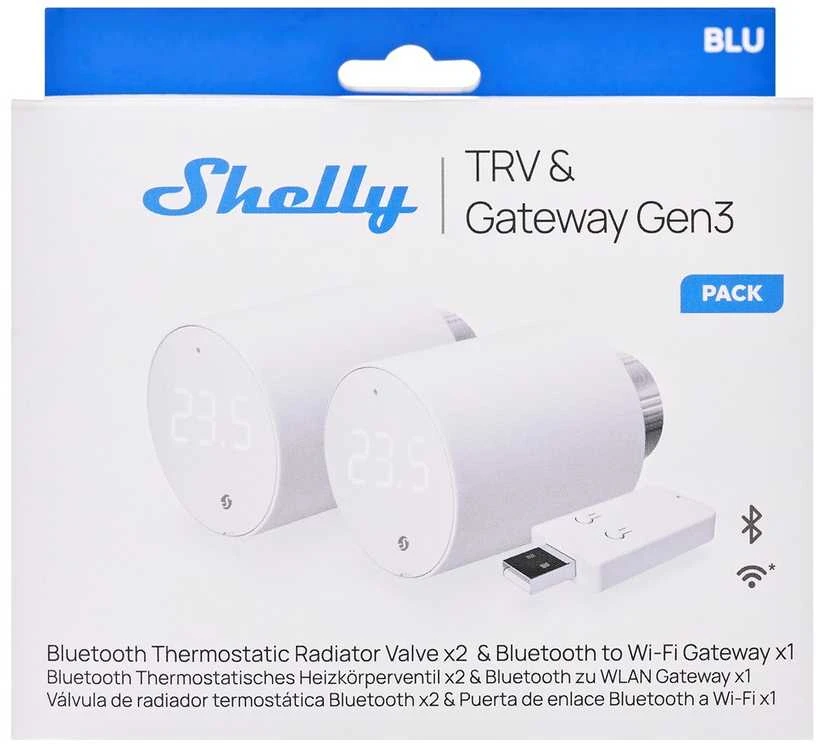 Shelly BLU TRV termostatinė galvutė (2 dalys su valdymo bloku)