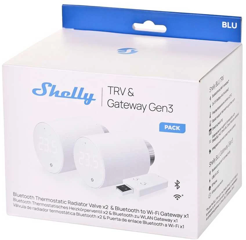 Shelly BLU TRV termostatinė galvutė (2 dalys su valdymo bloku)