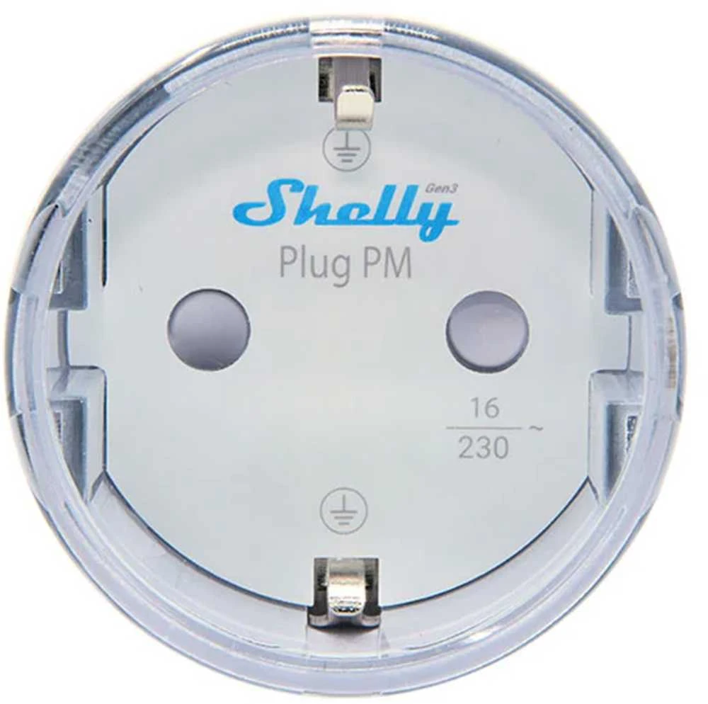 Shelly Plug PM Gen3 išmanusis 16A kištukas, baltas