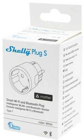 Shelly Plug S MTR Gen3 išmanusis lizdas - baltas