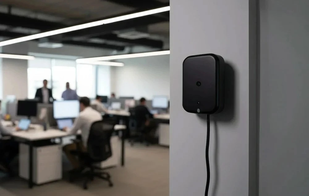 Shelly Presence Gen4 juodas mmWave buvimo sensorius (Wi-Fi, Bluetooth, Zigbee, Matter)