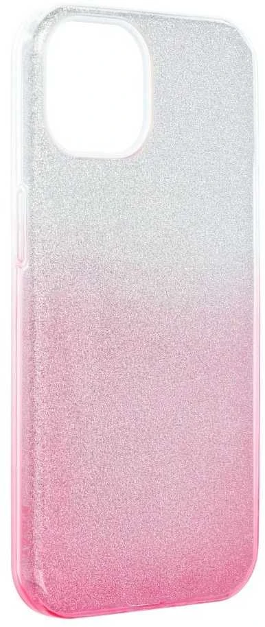 Forcell OEM dėklas, skirtas iPhone 13, blizgantis, skaidrus, rožinis