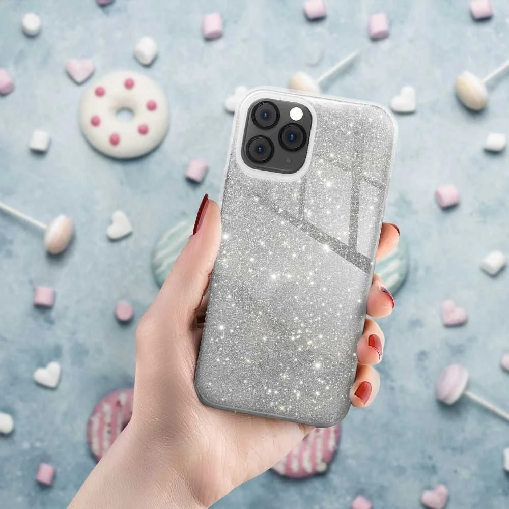 Forcell Originalus iPhone 16 PRO dėklas, blizgantis sidabrinis