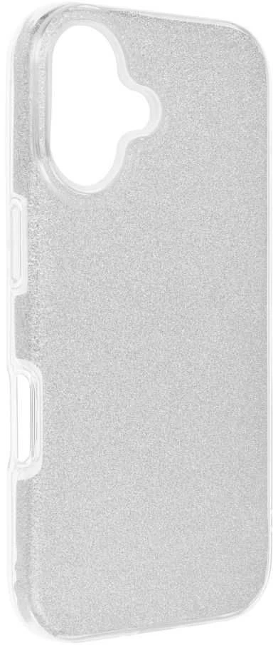 OEM dėklas, skirtas iPhone 16, blizgantis sidabrinis