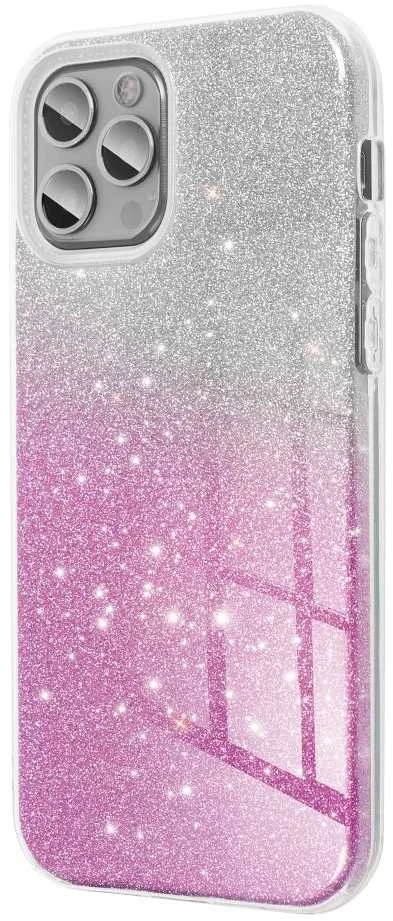 OEM dėklas, skirtas iPhone 17 Pro / 18 Pro (žemas kameros kraštas), blizgus, skaidrus, rožinis