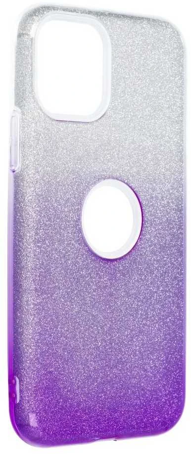 Forcell OEM dėklas, skirtas iPhone 11 PRO, blizgantis permatomas violetinis