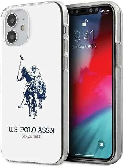 Us Polo Assn US Polo USHCP12STPUHRWH Apple iPhone 12 mini 5,4" telefono dėklas baltos spalvos Shiny Big Logo