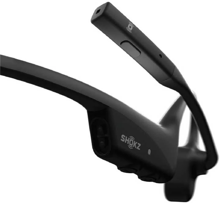 SHOKZ OpenComm2 2025 Atnaujinimas Belaidės Bluetooth Bone Conduction Vaizdo konferencijos Ausinės su USB-C įkrovimo prievadu | 16 val. pokalbio laikas, 29 m Belaidės diapazonas, 1 val. įkrovimo laikas | Komplekte Triukšmą slopinantis Boom Mic, Juodas