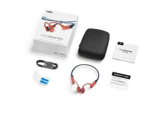 Shokz OpenSwim Pro Raudona belaidės bone conduction ausinės