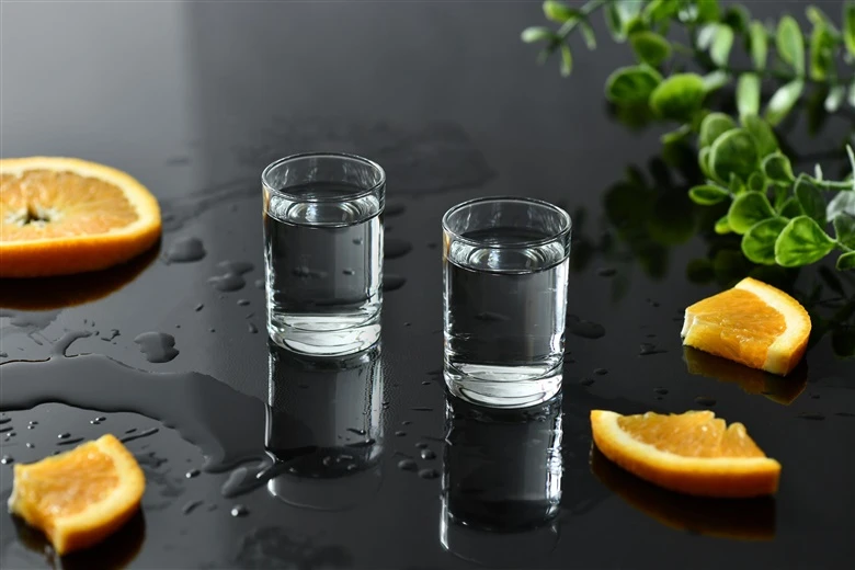 Stikliukų komplektas Krosno, stiklas, 0.03 l, 6 vnt.