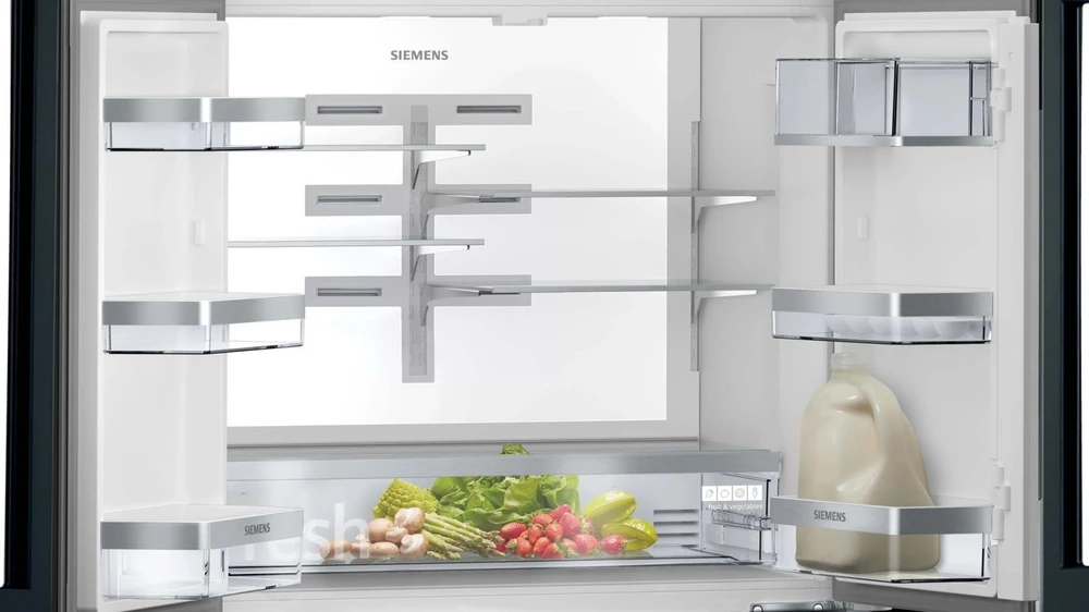 Siemens KF96RSBEA side-by-side šaldytuvas Freestanding 572 L Juodas