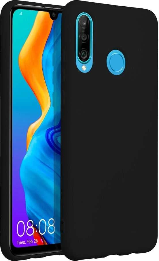Forcell Huawei P30 Lite silikoninis dėklas, juodas (OEM)