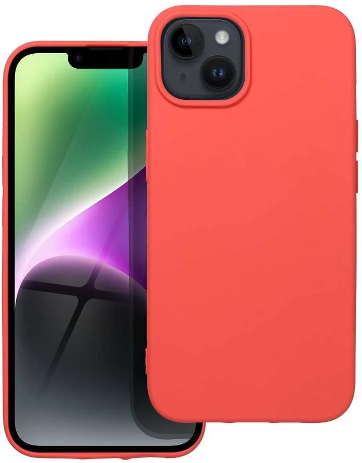 OEM dėklas, skirtas „iPhone 14“ silikonui, persikų spalvos