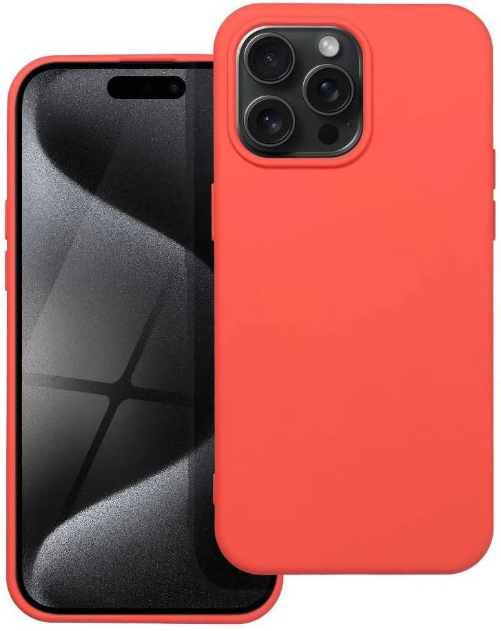 OEM dėklas, skirtas iPhone 15 PRO MAX silikoniniam persikų spalvos