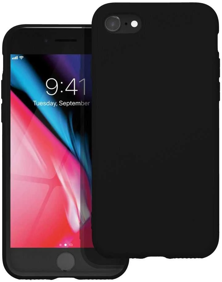 Telefono dėklas Forcell Silicone Lite, skirtas Iphone 7/8, juodas