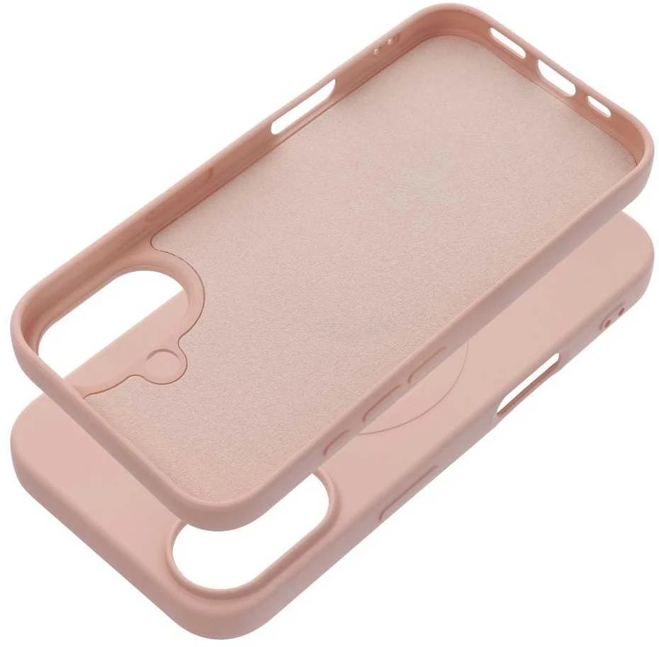 Oem Dėklas Silicone Mag Cover (big hole) (MagSafe) skirtas iPhone 16 rožinis