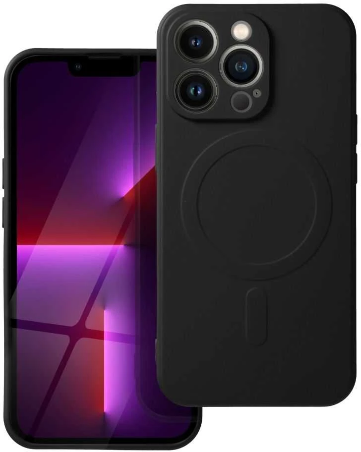 OEM dėklas, skirtas „iPhone 17“ silikoniniam dėklui, suderinamas su „MagSafe“ (didelė skylė), juodas