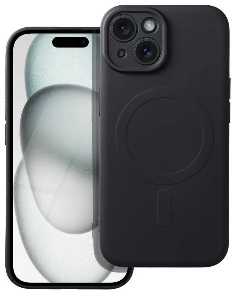 Oem Dėklas Silicone Mag Cover (MagSafe) skirtas iPhone 15 juodas