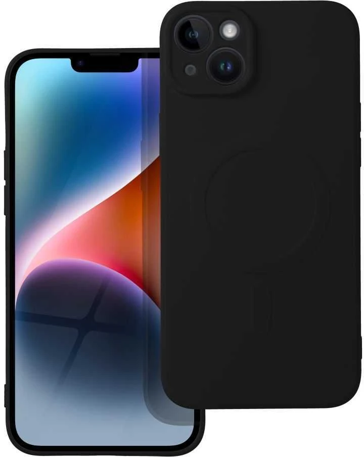 Oem Dėklas Silicone Mag Cover (MagSafe) skirtas iPhone 14 Plus juodas