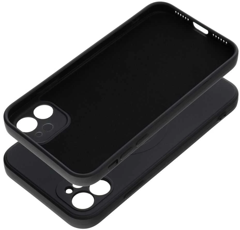 OEM SILICONE MAG COVER dėklas, suderinamas su „MagSafe“, skirtas IPHONE 11, juodas