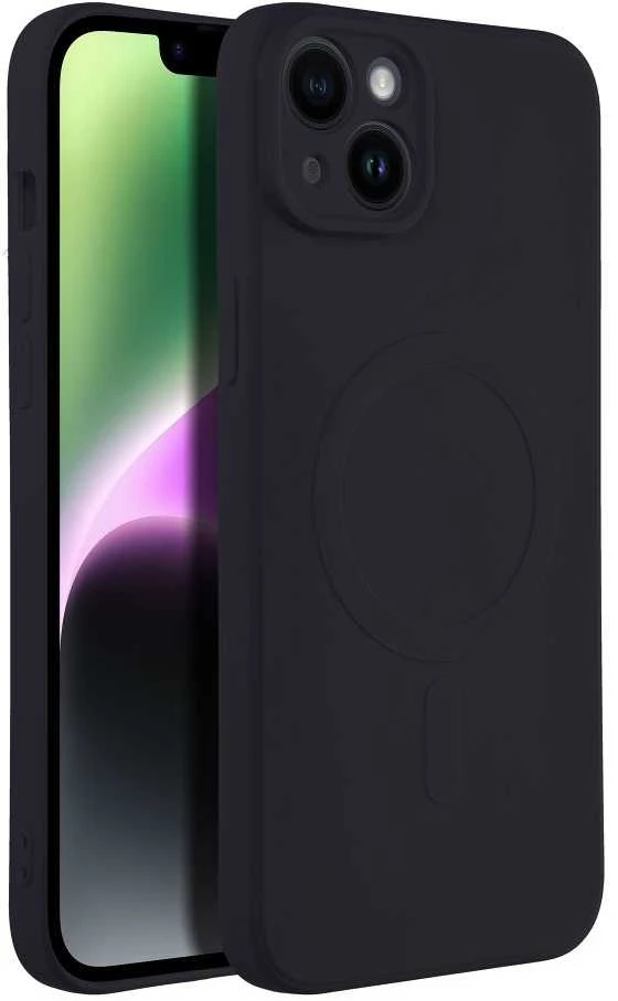 Oem Dėklas Silicone Mag Cover (MagSafe) skirtas iPhone 14 Plus juodas