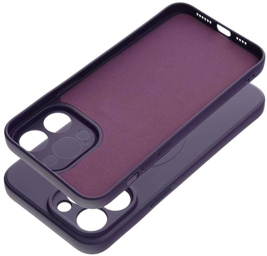 OEM dėklas, skirtas iPhone 14 PRO MAX silikoniniam Mag dėklui, suderinamas su MagSafe (apsauga nuo kameros), tamsiai violetinis