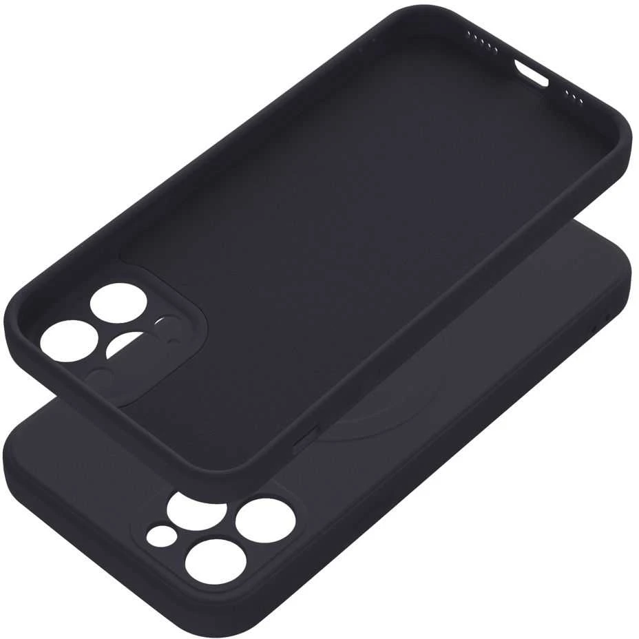 „Oem“ dėklas, skirtas „iPhone 12 PRO“ silikoniniam „Mag“ dėklui, suderinamas su „MagSafe“ (kameros apsauga), juodas
