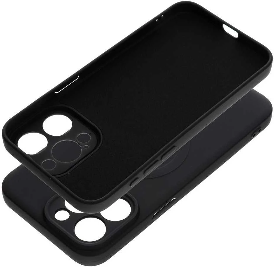 Oem Dėklas Silicone Mag Cover (MagSafe) skirtas iPhone 15 Pro Max juodas