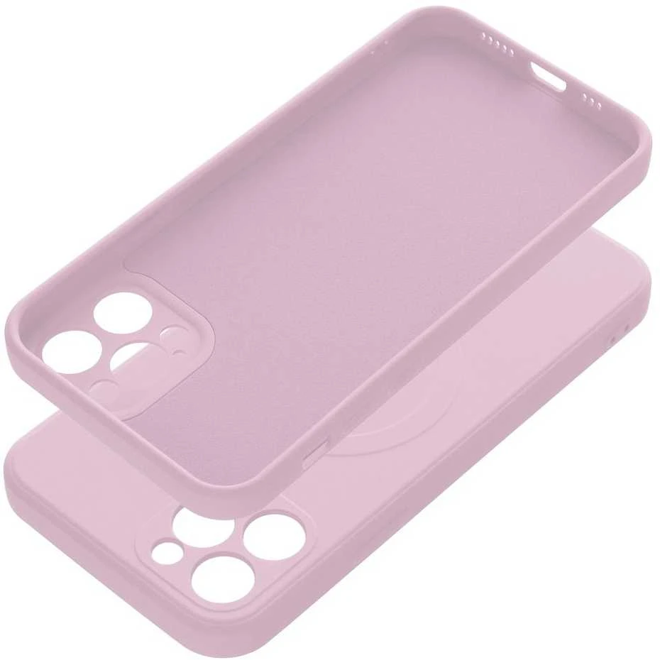 OEM dėklas, skirtas „iPhone 11 PRO“ silikoniniam „Mag“ dėklui, suderinamas su „MagSafe“ (apsauga nuo kameros), rožinis