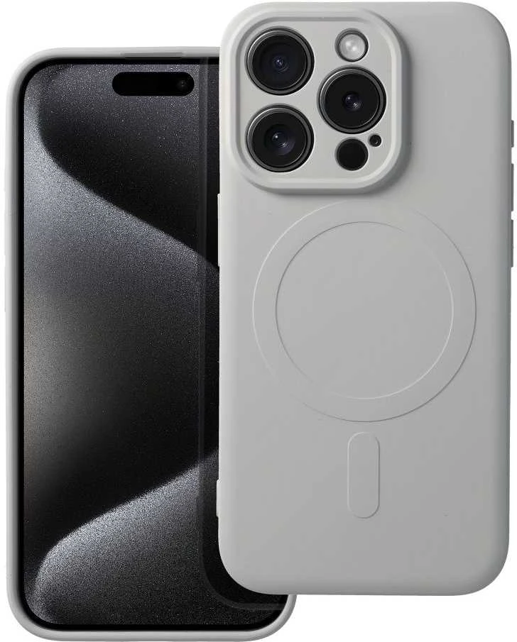 Oem Dėklas Silicone Mag Cover (MagSafe) skirtas iPhone 15 Pro titano spalvos