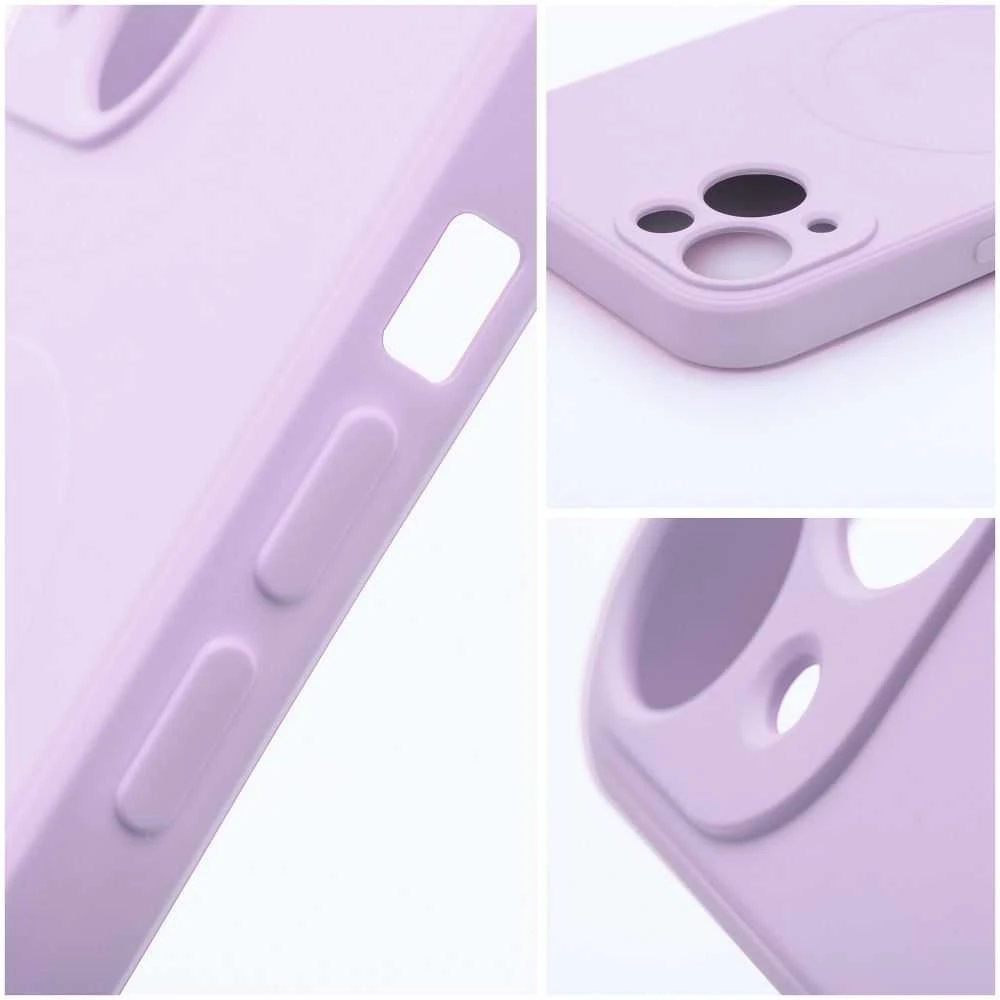 OEM dėklas, skirtas „iPhone 14“ silikoniniam „Mag“ dėklui, suderinamas su „MagSafe“ (apsauga nuo kameros), rožinis