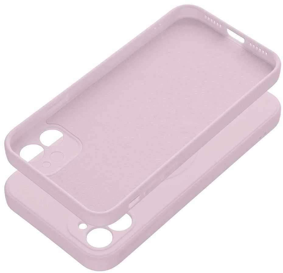OEM dėklas, skirtas „iPhone 11“ silikoniniam „Mag“ dėklui, suderinamas su „MagSafe“ (apsauga nuo kameros), rožinis