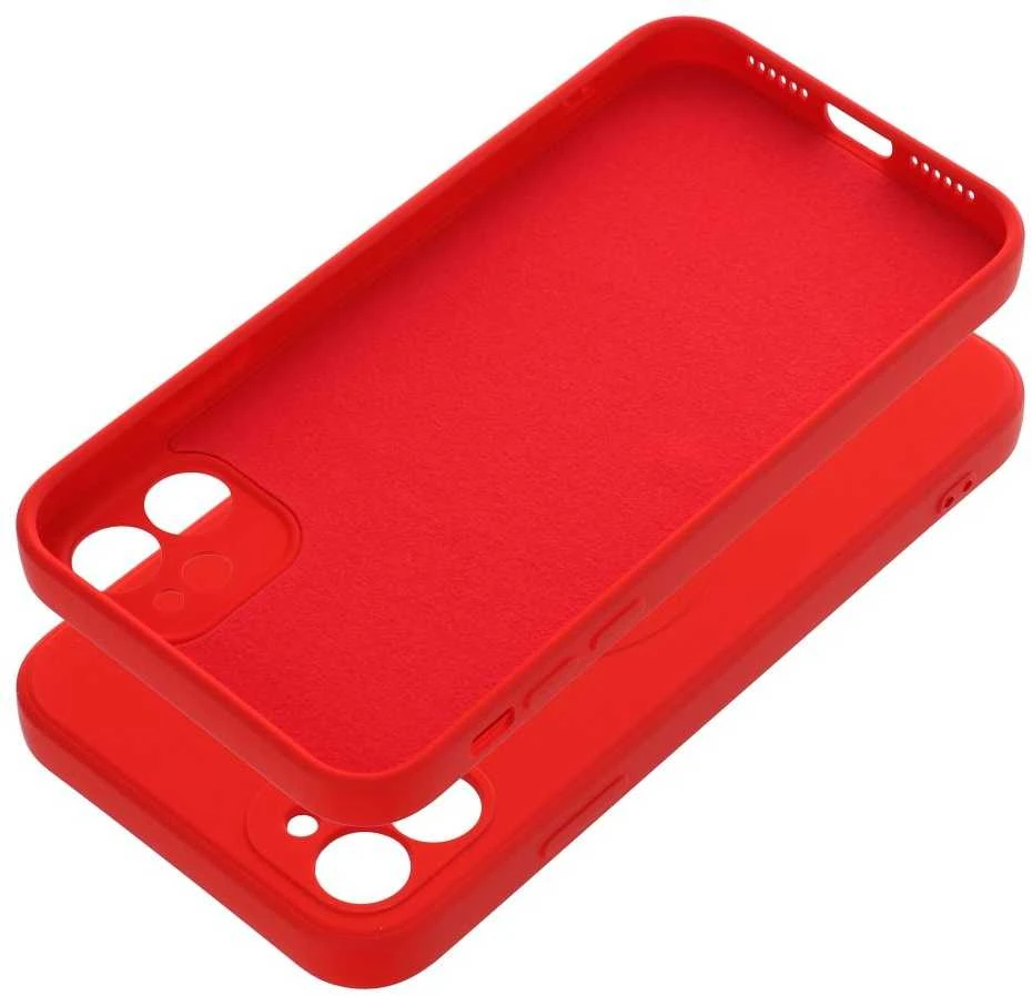 Oem Originalus „iPhone 11“ silikoninis dėklas, suderinamas su „MagSafe“ (fotoaparato apsauga), raudonas
